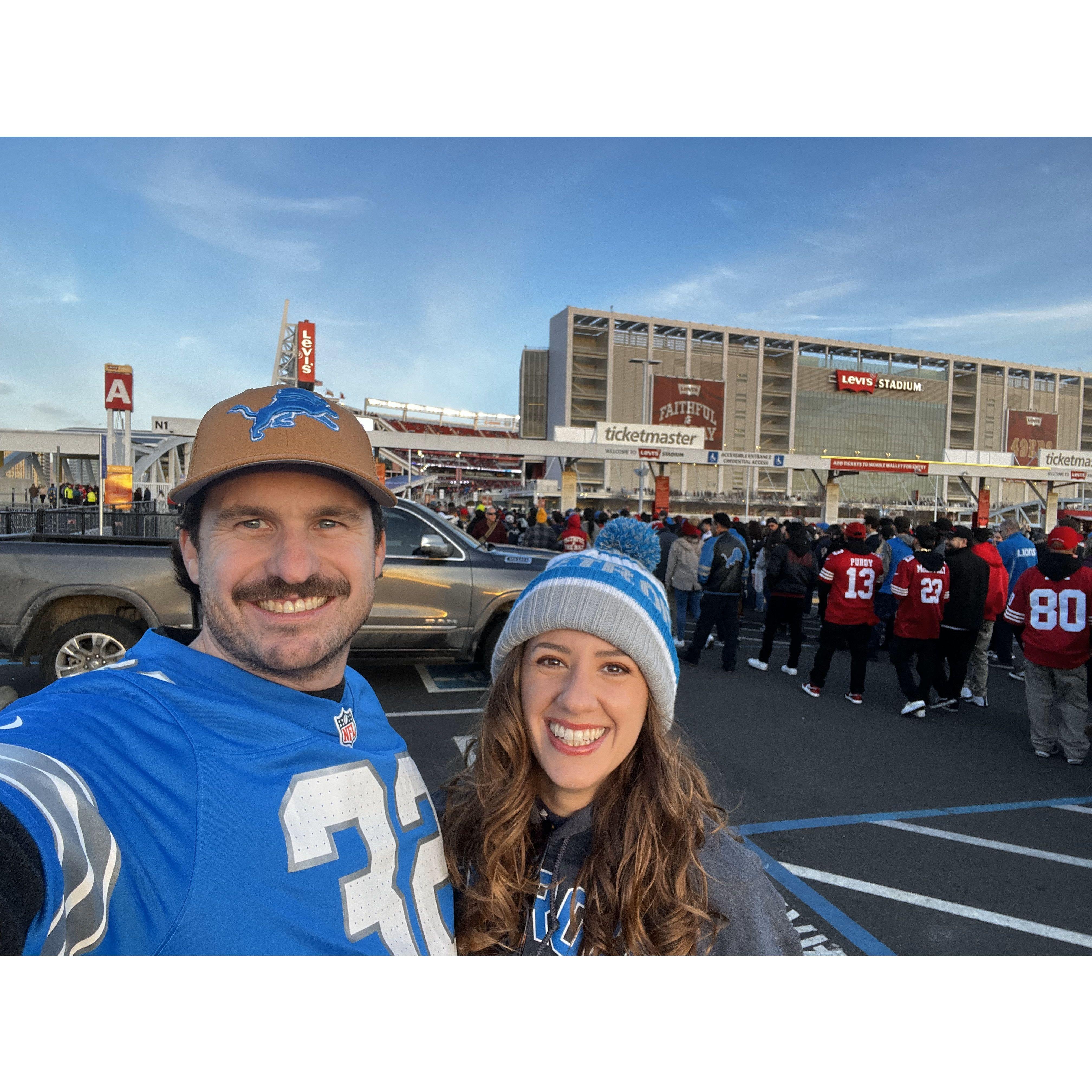 Outside of Levi Stadium for the Lions / 49ers game. December 2024.