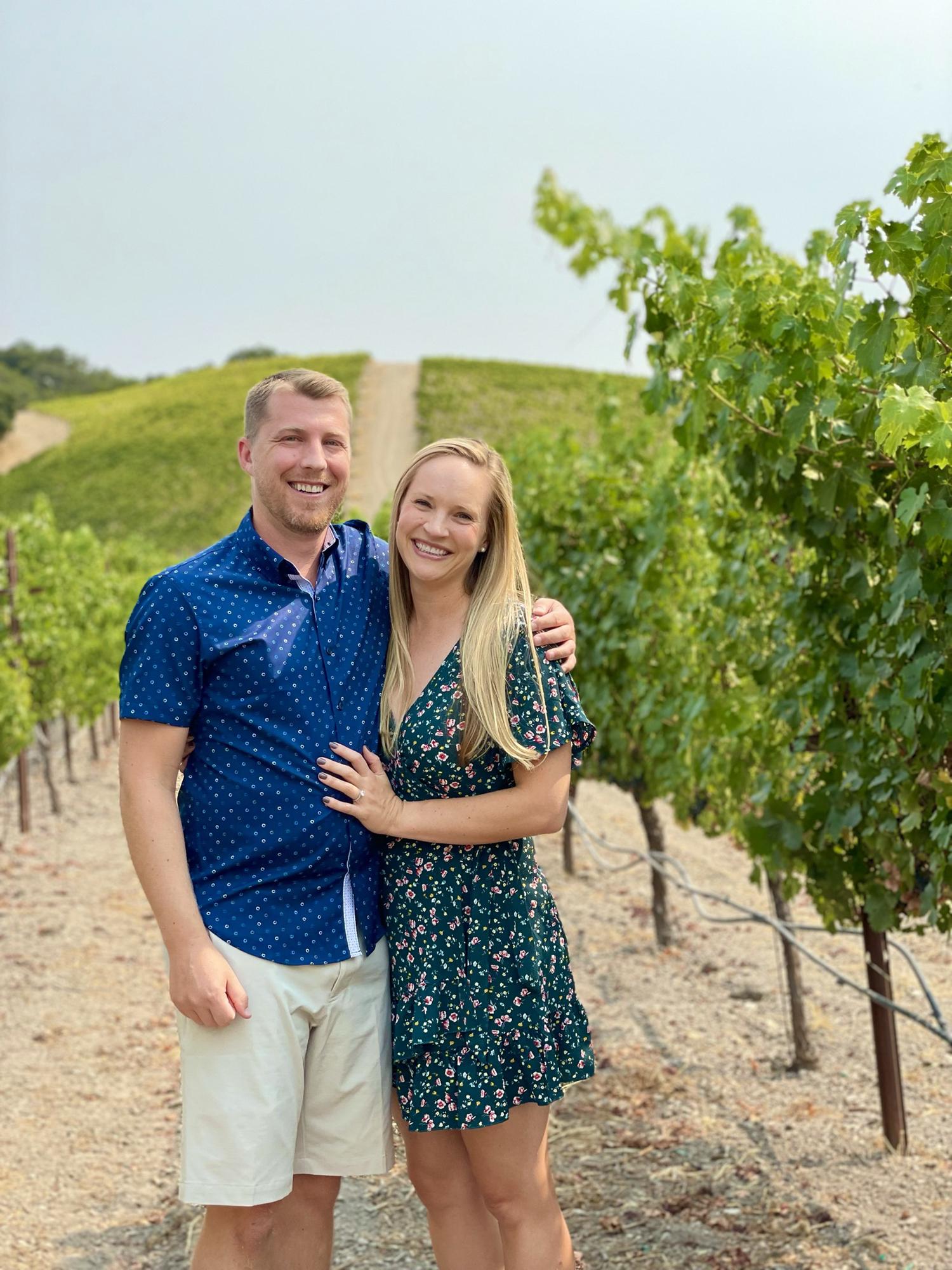Chase proposed to Sarah at Clos Selene (their favorite winery) in September 2021!