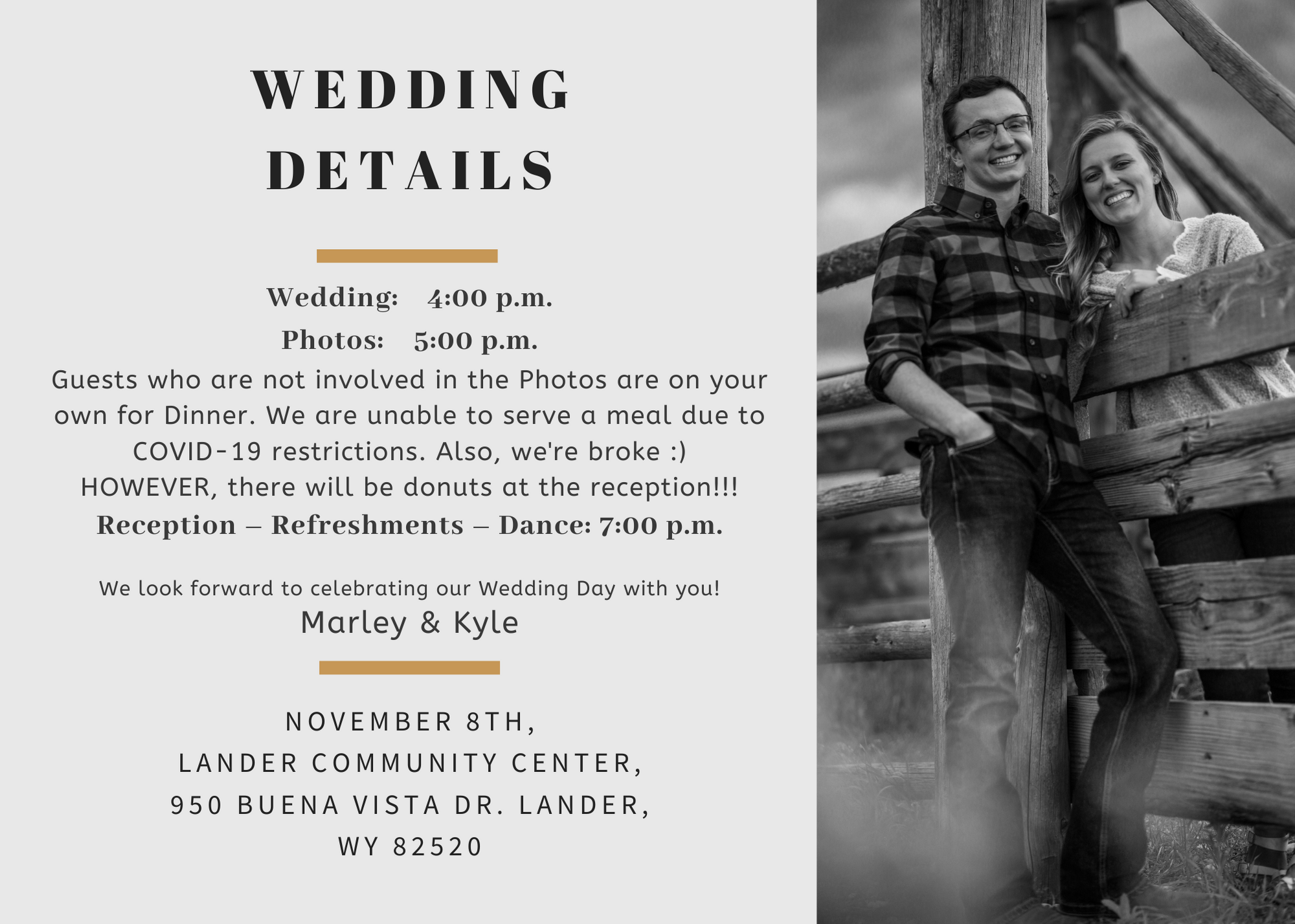 The Wedding Website of Marley Decker and Kyle Hessling