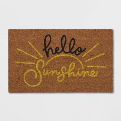 1'6"X2'6" Hello Sunshine Coir Doormat Beige - Threshold™