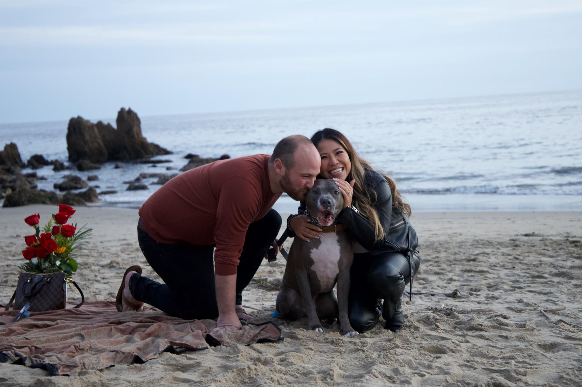 Jax was upset he didn't get a toy when mom got a ring on Proposal Day.
January 8, 2023 -- Corona Del Mar, CA.