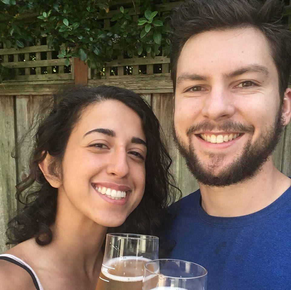 Post sky-diving toast to celebrate our survival