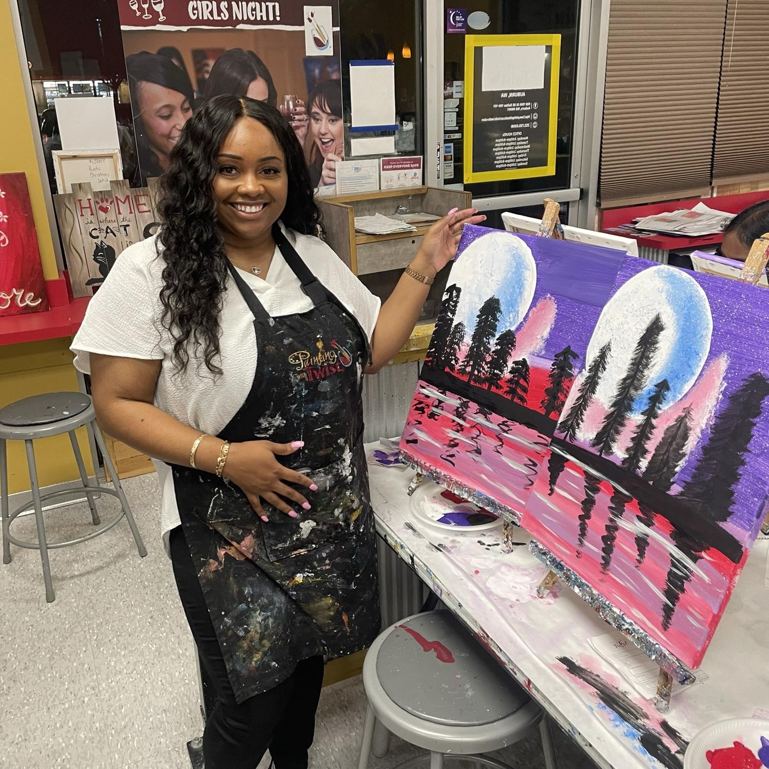 Paint & sip, so much fun!
