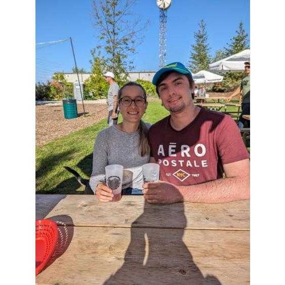 Collingwood beer garden with Anastasia's family