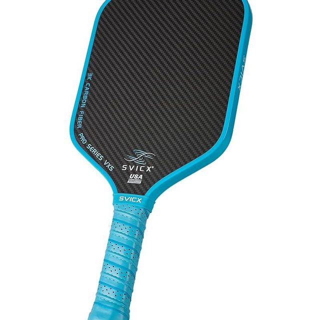 SVICX Carbon Fiber Pickleball Paddle 16mm – Professional Pickleball Paddles with Superior Control, Power & Spin – Extended Handle for Two-Handed Grip, USAPA Approved