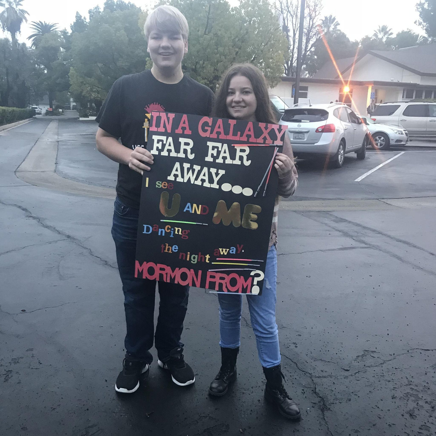 For Blake, it was just nice that he didn't have to ask someone to prom anymore and a girl that he kinda liked asked him.