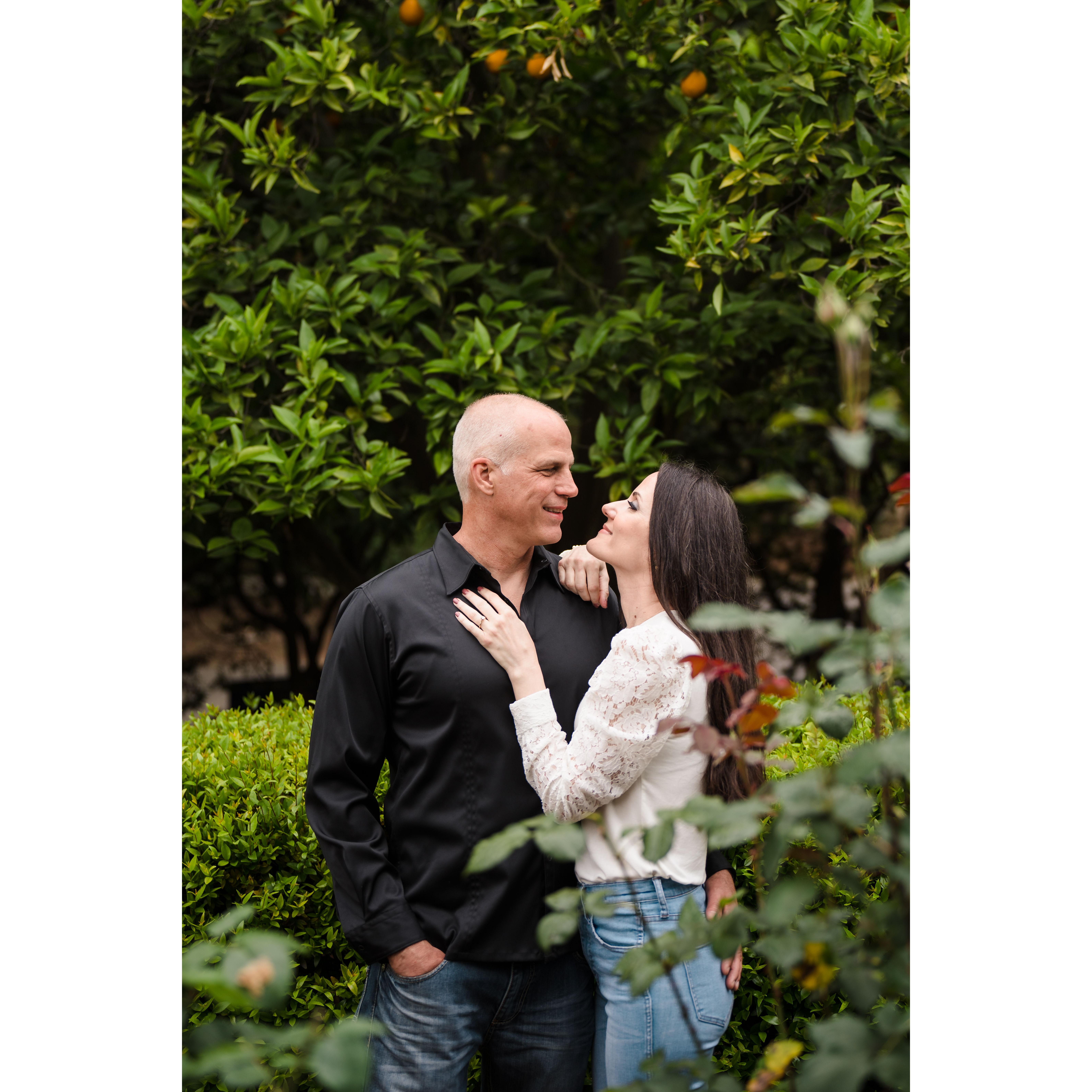 June 2023 engagement photo shoot at LA Arboretum & Botanical Garden