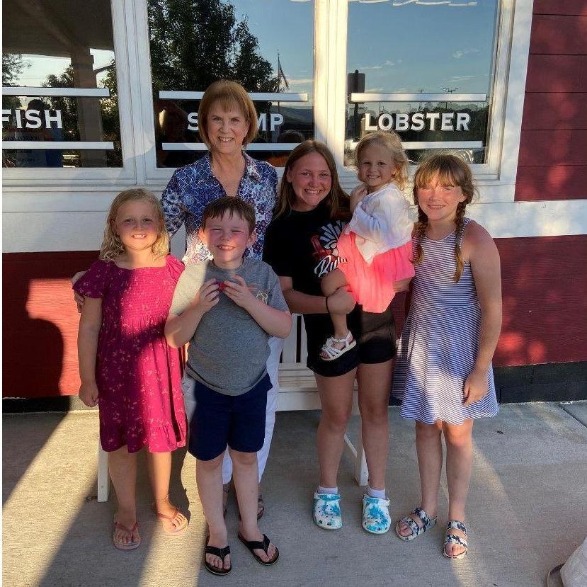 Mimi and her new family of grandkids!