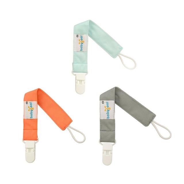 Babygoal Pacifier Clips Solid Color(3 Pack) Fits All Pacifier Styles for Girls And Boys PS01