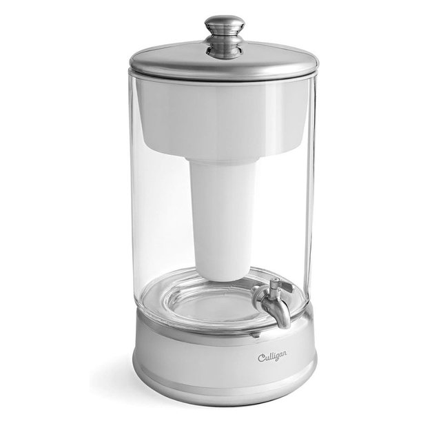 Culligan with ZeroWater Technology 40-Cup Glass Water Filter Dispenser – Includes 5-Stage Advanced Water Filter, Certified to Reduce Lead, Total PFAS (Forever Chemicals), Fluoride, and Chlorine