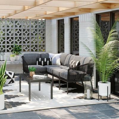 Standish 5pc Patio Sectional Set Charcoal - Project 62™