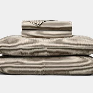 Bamboo Sheet Set - King - Classic Stripe in Ebony