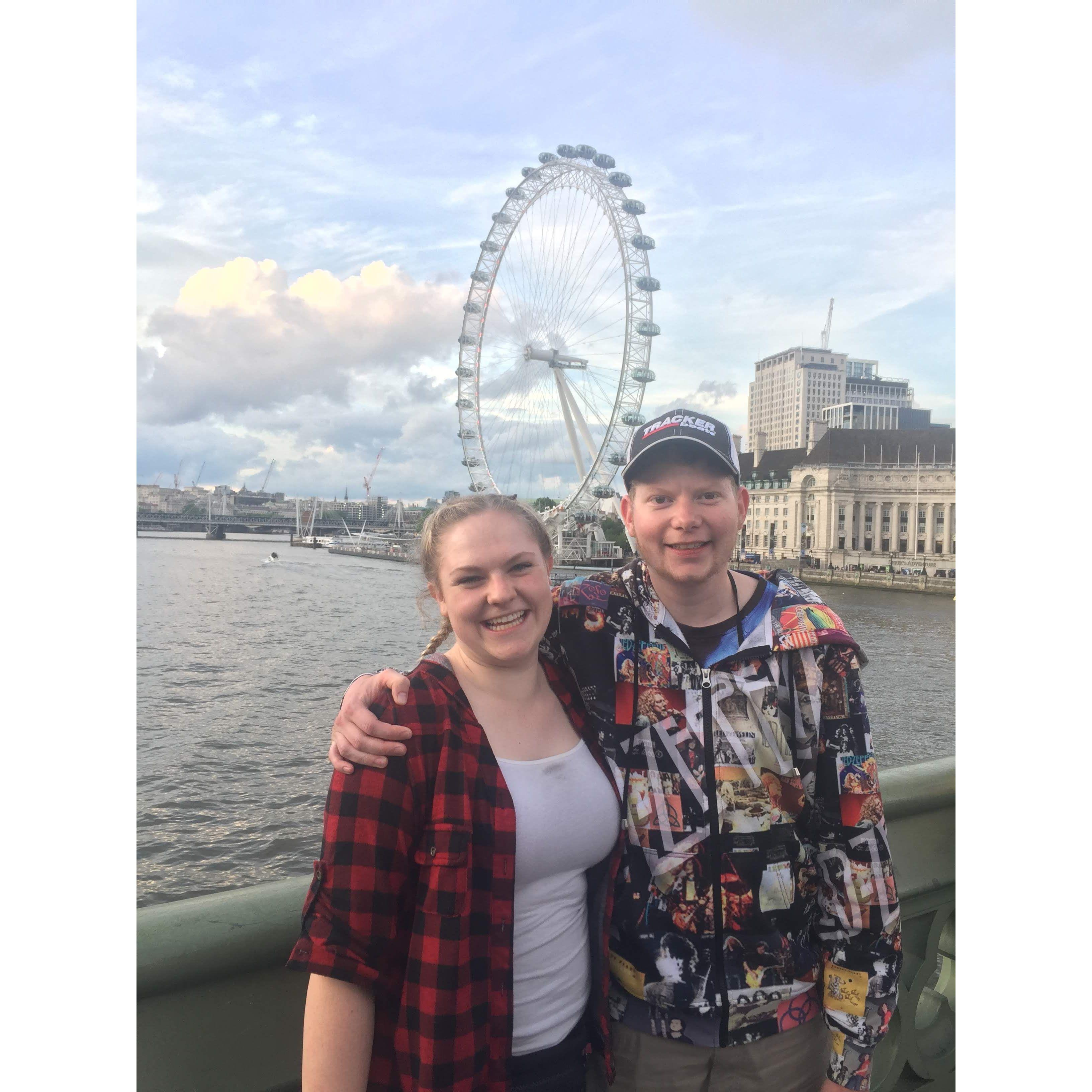 Kelten and I in England on a trip with our Community College.