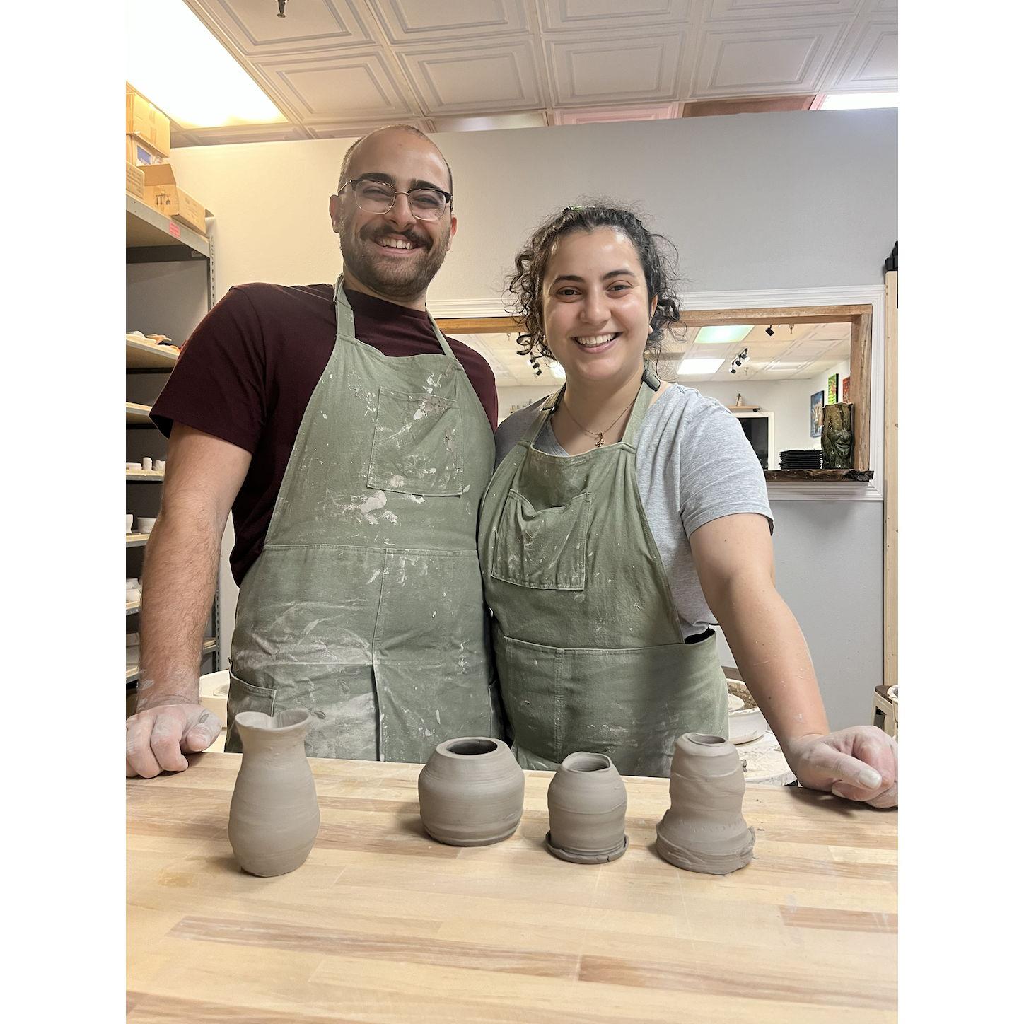 Our first pottery class! - 2024