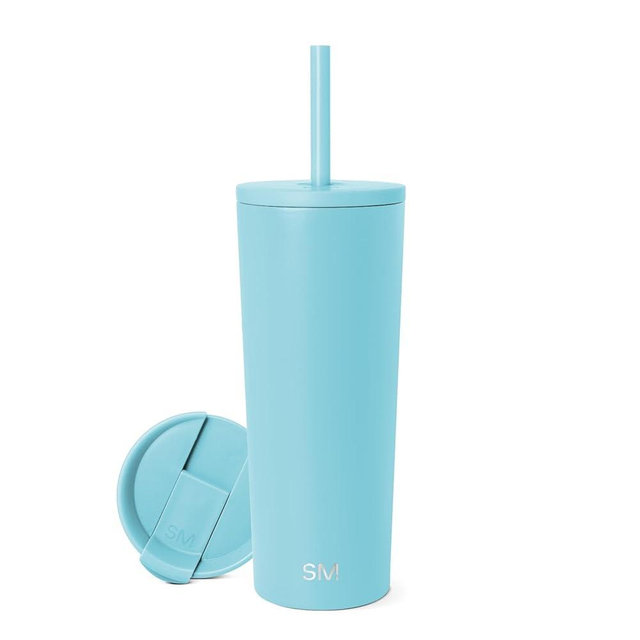 Simple Modern Insulated Tumbler with Lid and Straw | Iced Coffee Cup Reusable Stainless Steel Water Bottle Travel Mug | Gifts for Women Men Her Him | Classic Collection | 24oz | Nantucket Tides