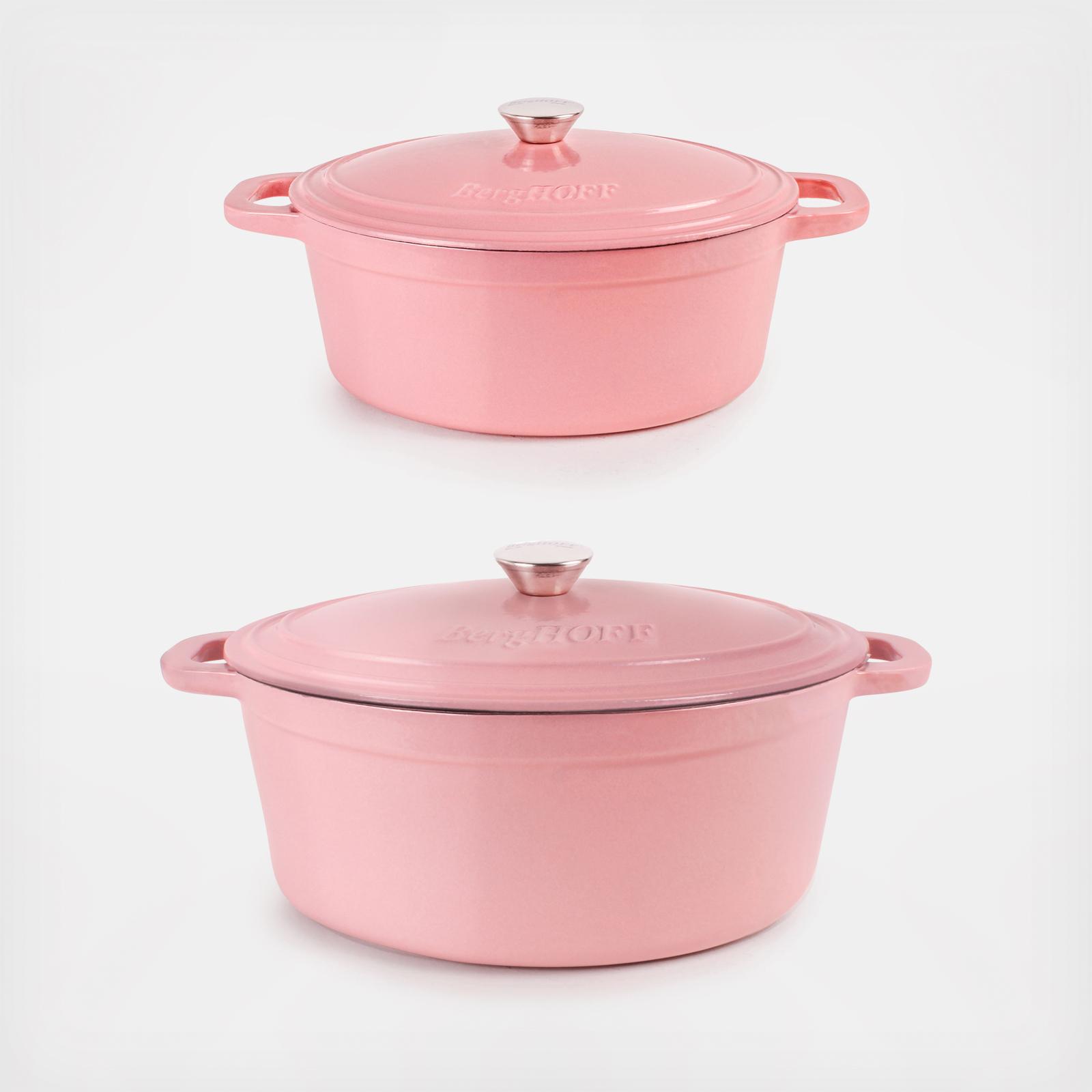 BergHOFF Neo 11 in. Cast Iron Square Grill Pan - Pink