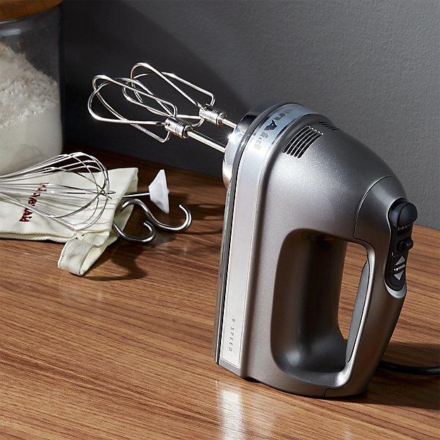 KitchenAid ® Silver 9-Speed Contour Hand Mixer