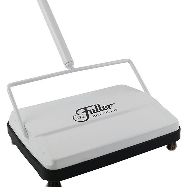 Fuller Brush 17028 Electrostatic Carpet & Floor Sweeper - 9" Cleaning Path - Lightweight - Ideal for Crumby Messes - Works On Carpets & Hard Floor Surfaces - Bright White