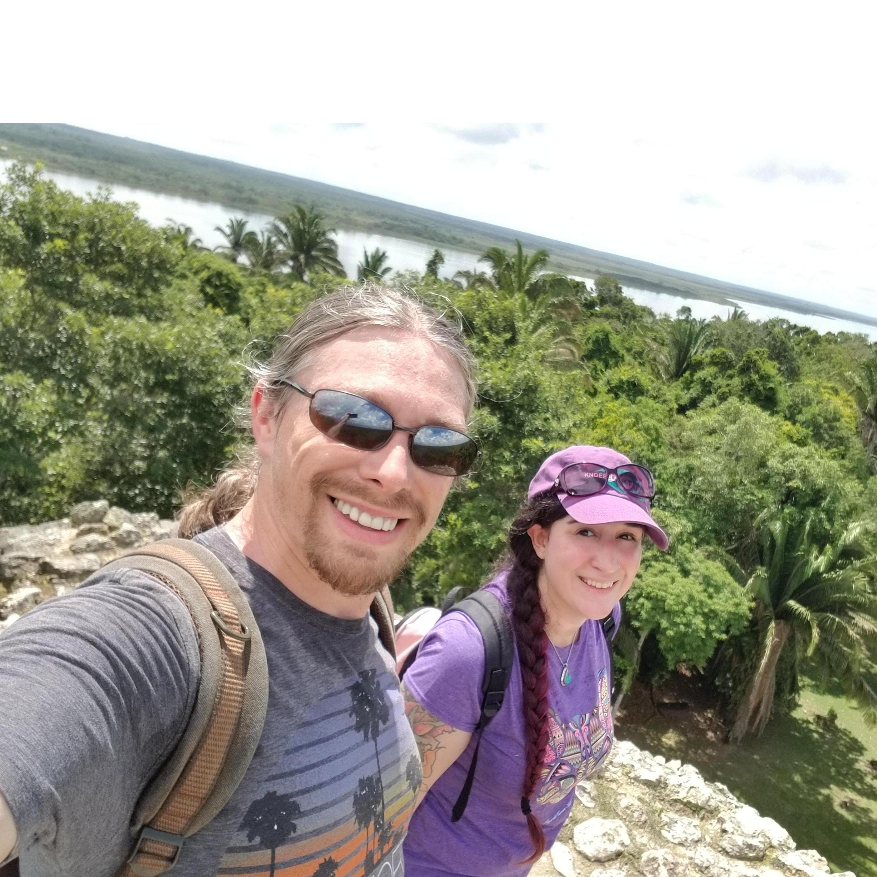 On top of Lamanai Mayan Ruins (traveled to from Belize)