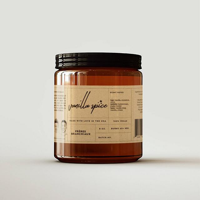 8oz Vanilla Spice Candle - Freres Branchiaux
