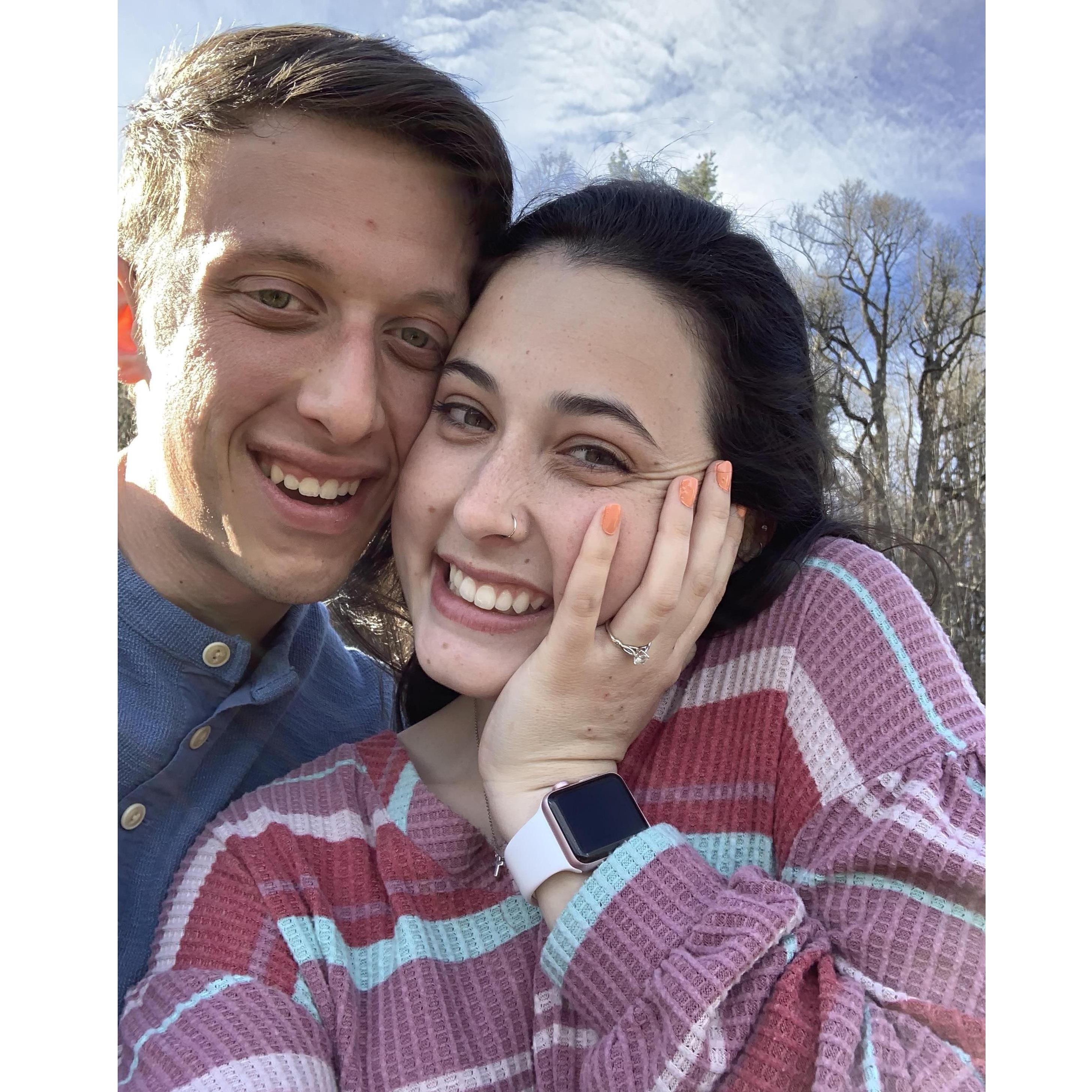 The day that we got engaged!!! Chris asked Ashley to marry Him on a date at a beautiful overlook of the mountains!