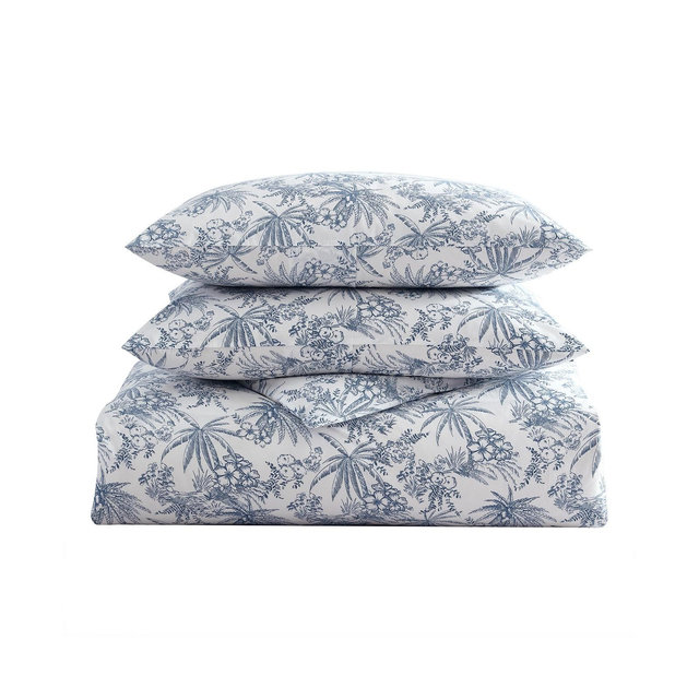 Tommy Bahama Home Pen And Ink Cotton 3 Piece Duvet Cover Set, King
