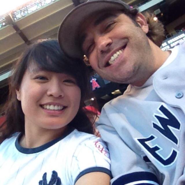 Our first Yankee game together in 2012.