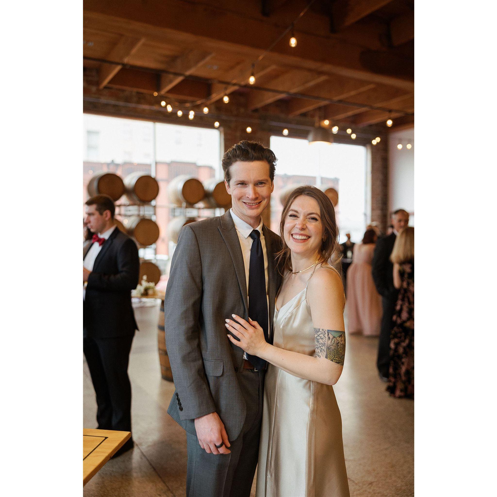 At Mads and Brian's wedding in Astoria, Oregon earlier this year!