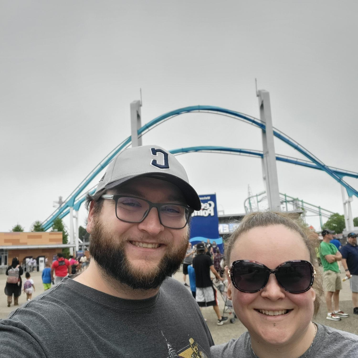 It wasn't quite opening day, but we spent a Saturday at Cedar Point pretty early in the season. It was a pretty chilly, cloudy day.