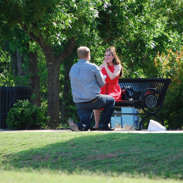 He popped the question!