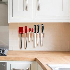 14" Bamboo Magnetic KNIFEstrip - Magnetic Knife Bar Storage! The best solution for storing and showcasing your knifes. The KNIFEstrip has strong magnets ensuring the safety and security of the blade.