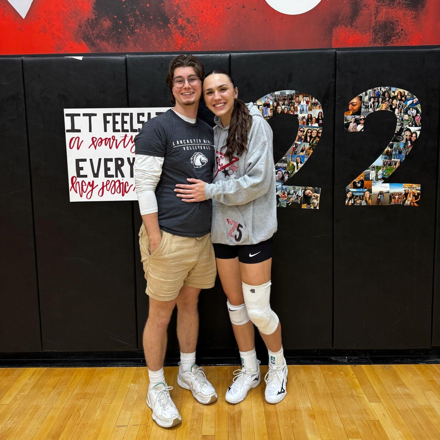 Jess' senior night! David rarely missed a game :)