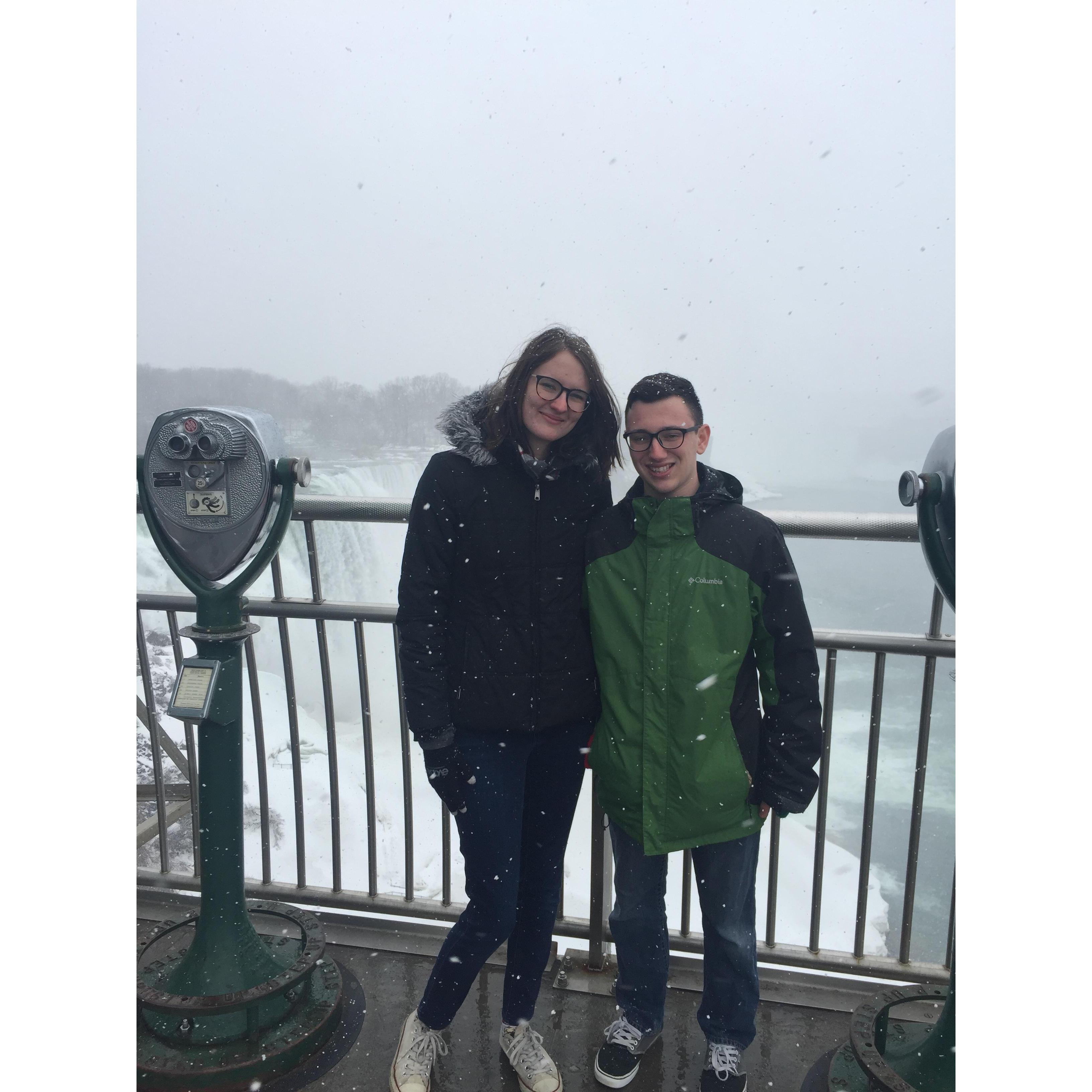 Our blustery day at Niagara Falls