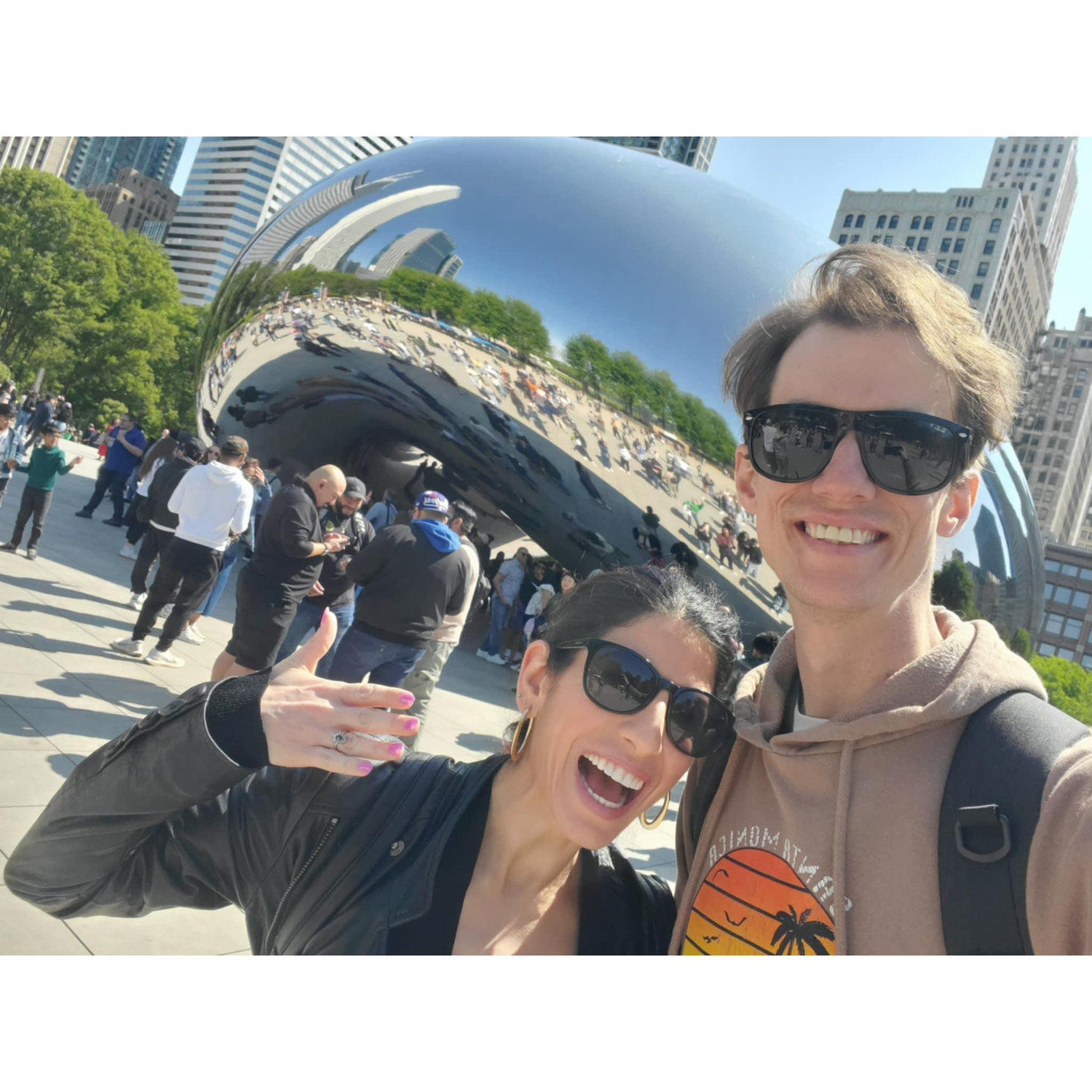 First plane trip to Chicago together was in 2019 and now it's where we got engaged, Chicago will always hold a special place in our hearts.