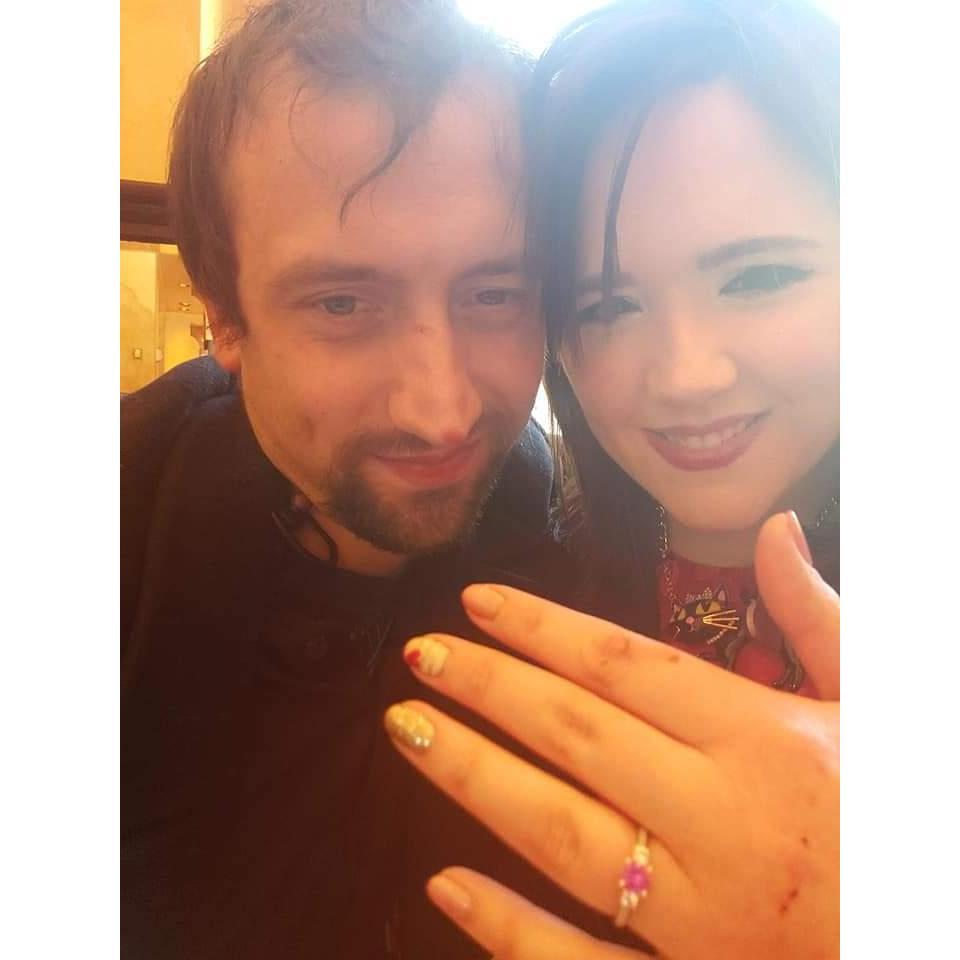 A picture that we had taken within minutes of us getting engaged on February 9th, 2019. <3