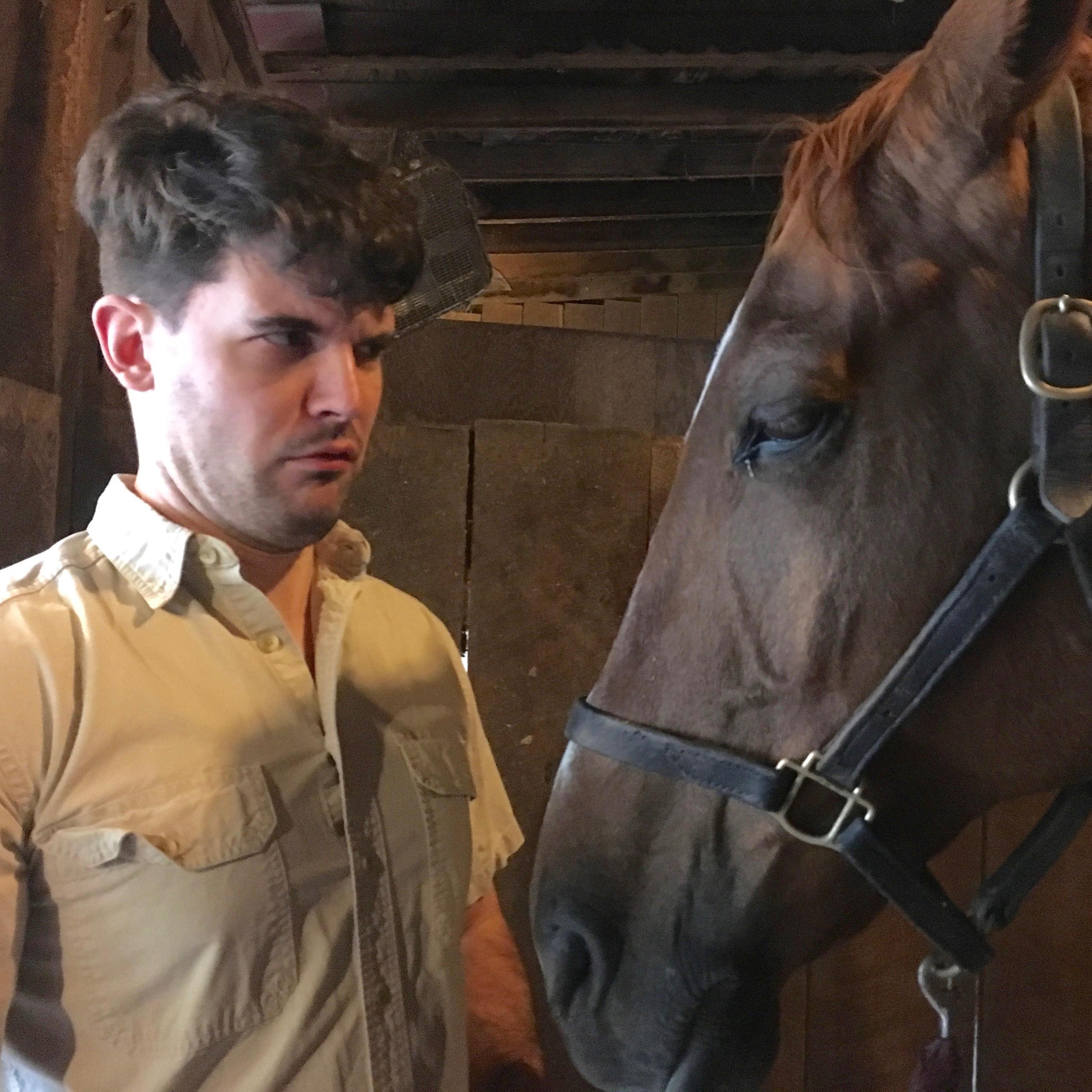 When we started dating and Kevin wasn't sure how he felt about horses yet.