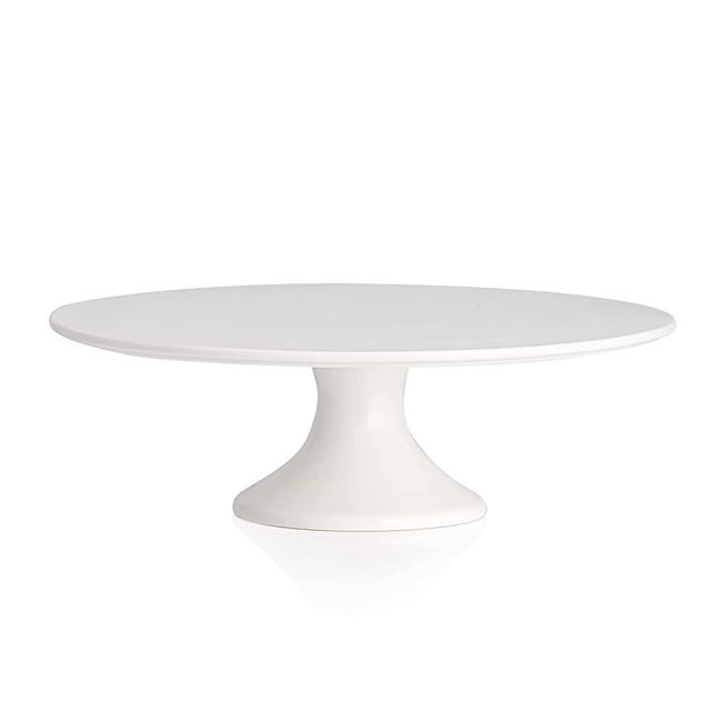 Kanwone 12-Inch Porcelain Round Cake Stand, Cake Plate, Dessert Stand, Cupcake Stand for Parties, Home Decorating Stand, White …
