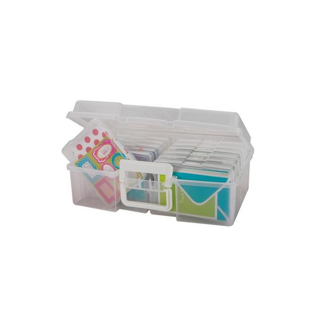 IRIS Photo Storage Box and Craft Organizer Clear