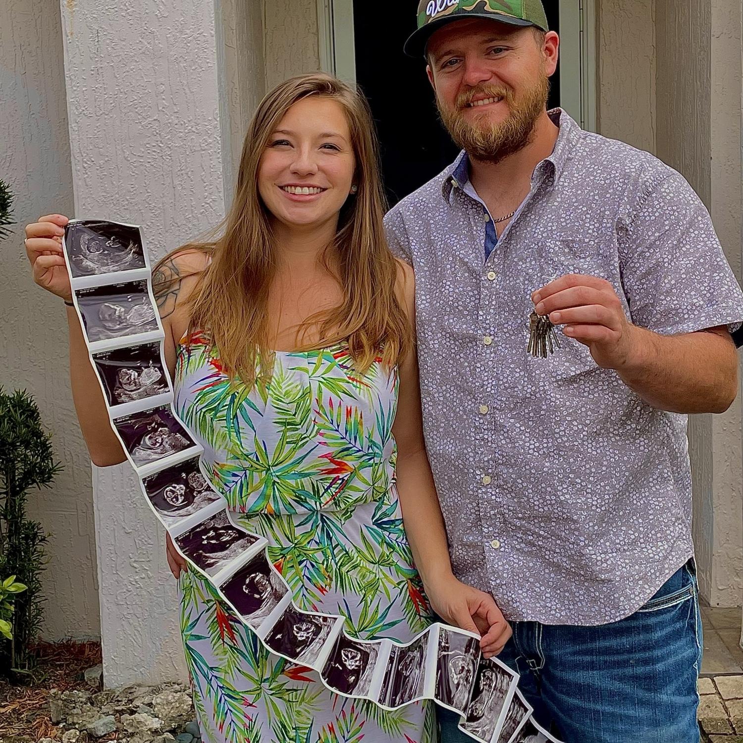 Surprise announcement for their pregnancy and when they bought a house!