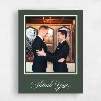 Evergreen Wedding Thank You - Marquis Photo