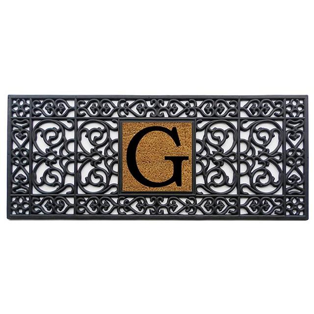 Calloway Mills 170011741G Rubber Monogram Doormat, 17" x 41" (Letter G)