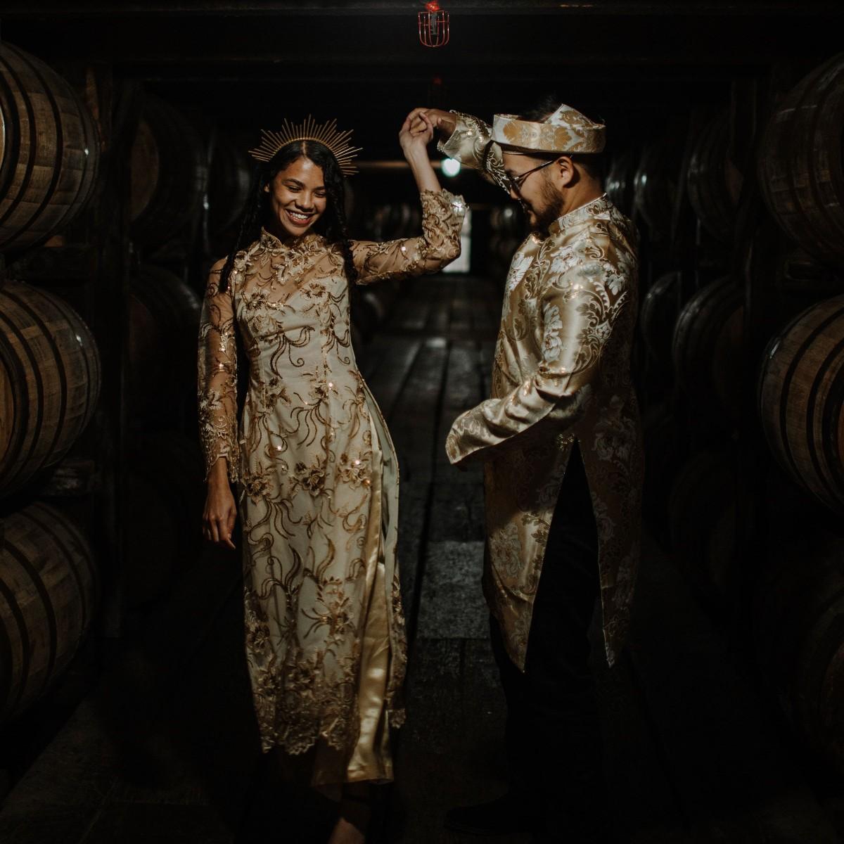 Engagement shoot at Buffalo Trace Distillery 11/15/2021