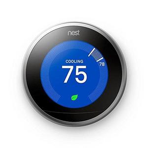 Nest Learning Thermostat, Easy Temperature Control for Every Room in Your House, Stainless Steel (Third Generation)