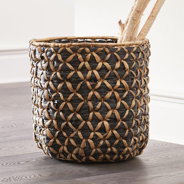 Safiyah Woven Black and Natural Basket