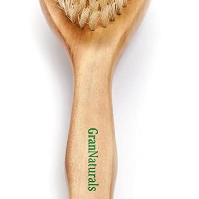 GranNaturals Dry Brushing Body Brush for Lymphatic Drainage + Cellulite Scrubber- Natural Bristle Skin Exfoliator for Body, Back, Legs, and Foot - Exfoliating Body Scrub for Ingrown Hair Bumps
