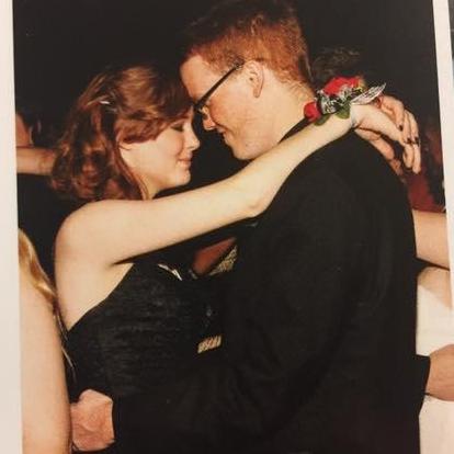 Meghans Jr. Prom slow dancing to 'Thinking Out Loud' by Ed Sheeran.