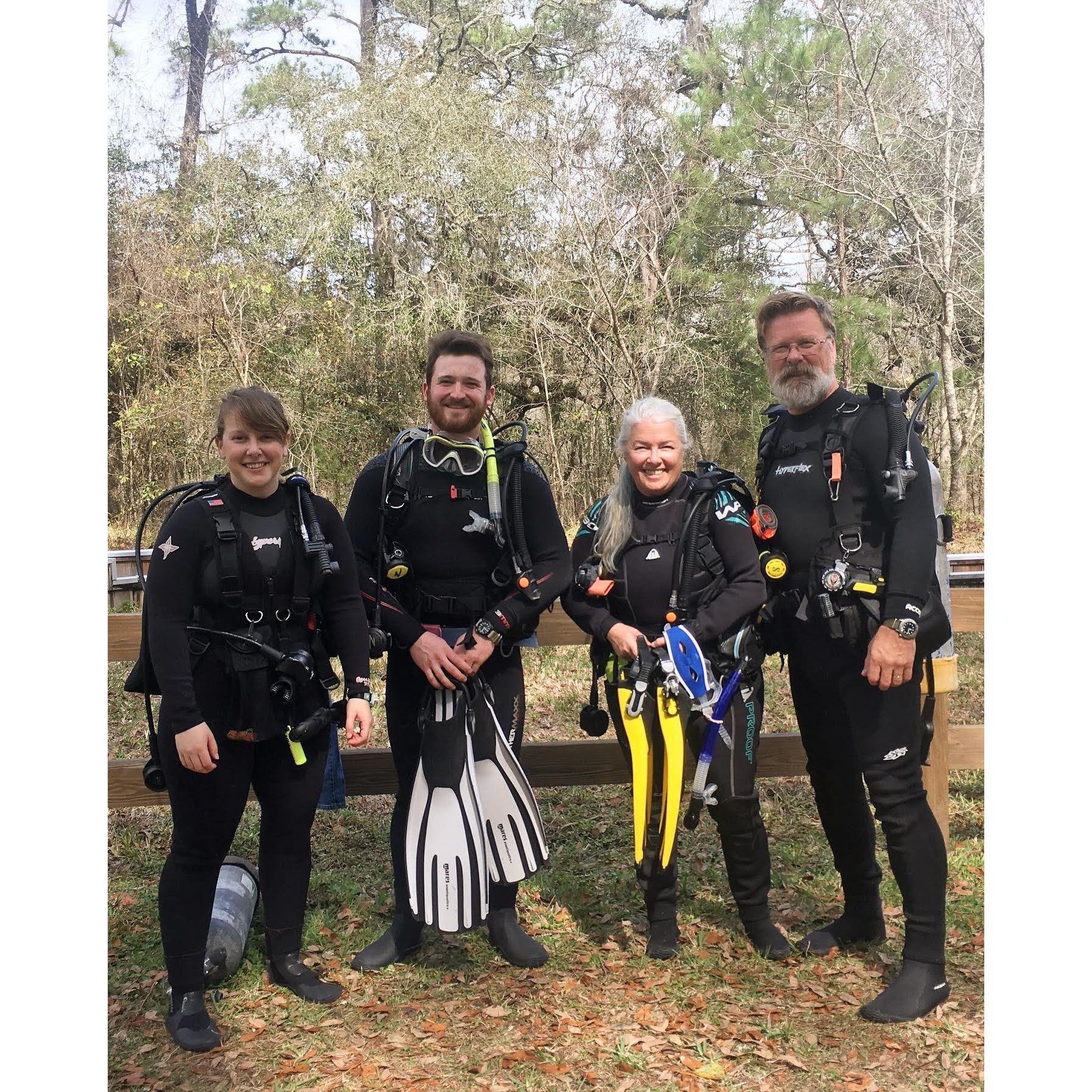 Scuba diving in the springs of Florida (February 2020)