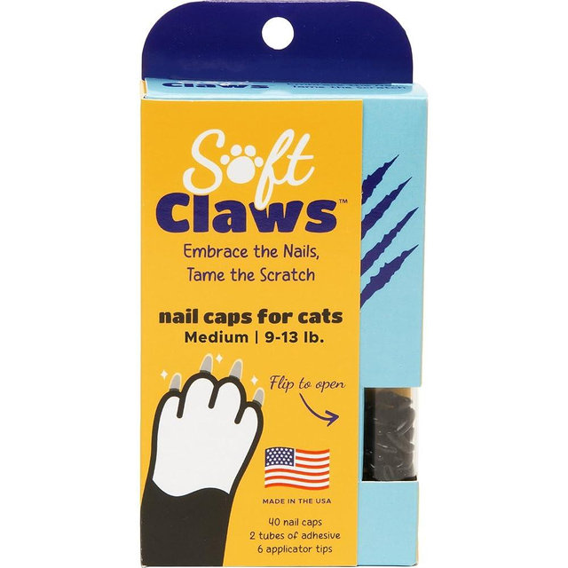 Soft Claws Safe Scratch-Free Solution for Cats - CLS (Cleat Lock System), Size: Medium, Color: Black