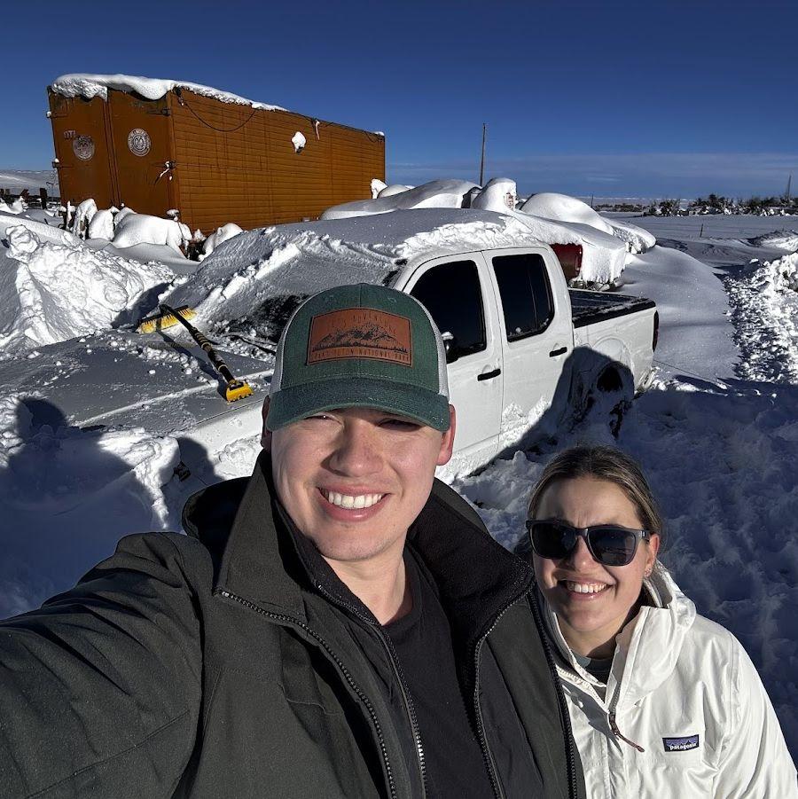 Veterans Day weekend when we got caught in a blizzard. 

Sherri and Nick pulled us out of a snowbank and hosted us at their ranch for 4 days.