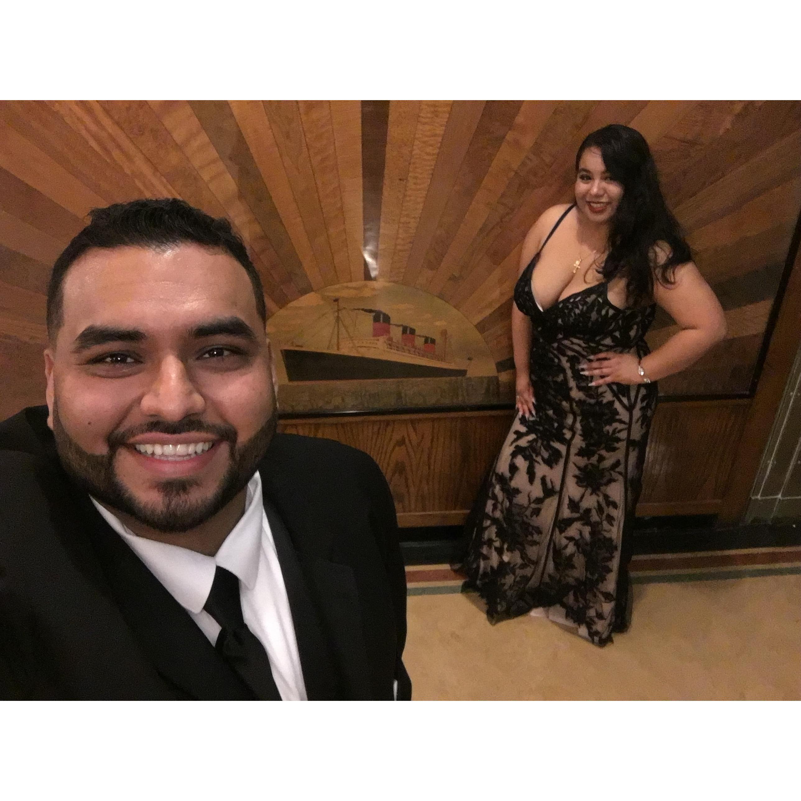 Titanic: A Night to Remember (I really thought he was going to propose on this night but he didn't) April 13, 2019, A 5 Course Anniversary Dinner at the Queen Mary!